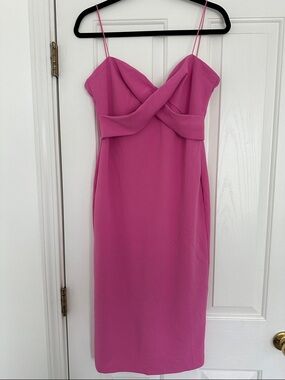 Love By Design Hot Pink Spaghetti-Strap Midi Dress